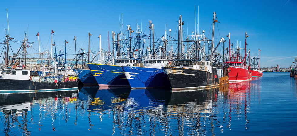 Fishing vessels in New Bedford, Massachusetts